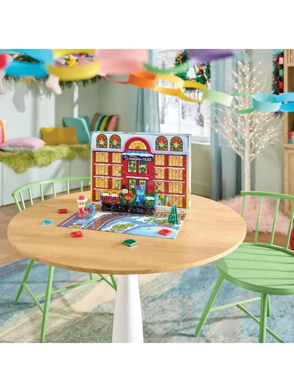 Magnetic Building Set - 34-Piece Advent Calendar, Fun Construction Toy for Kids